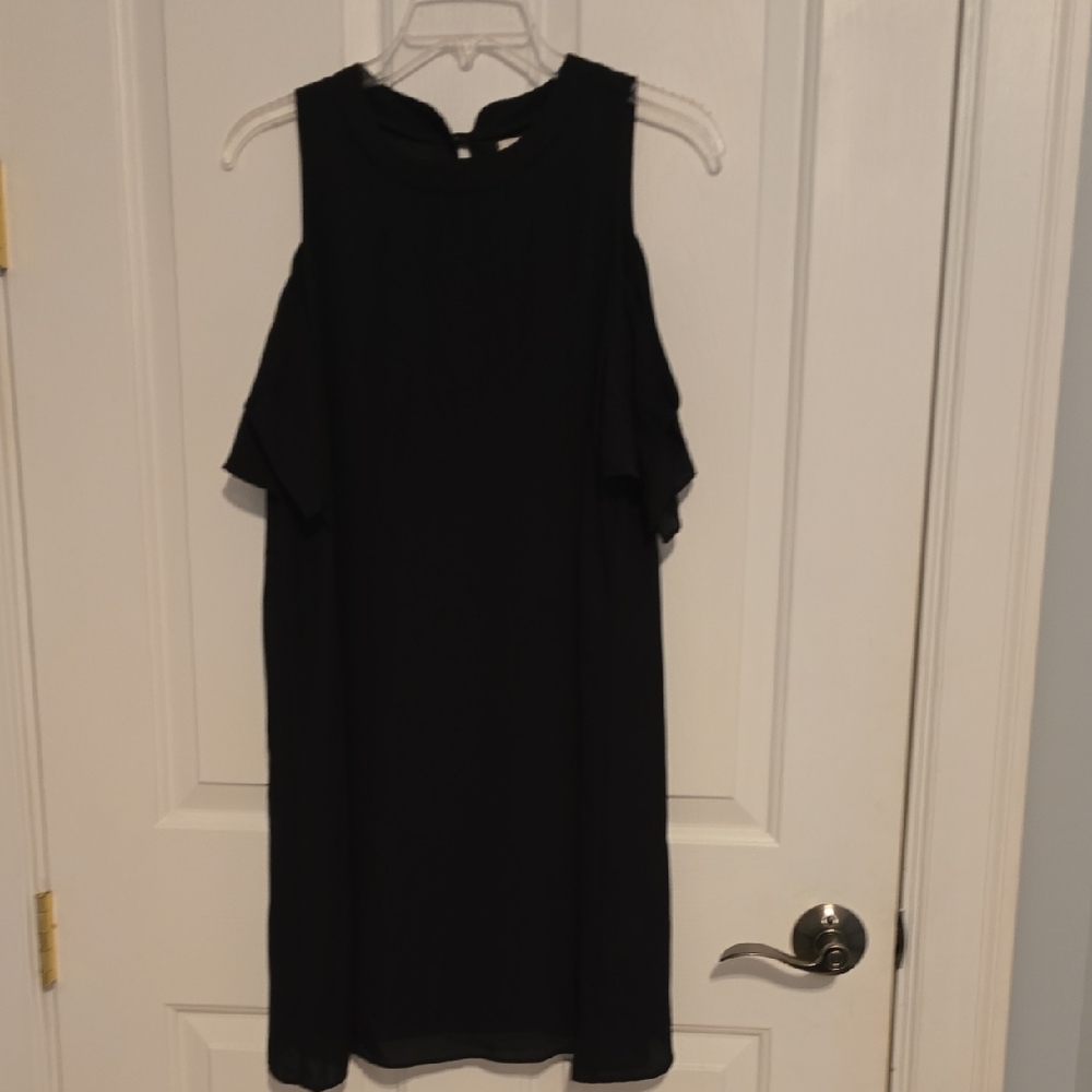 Everly Black Cold Shoulder Mini Dress